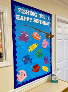 Center 012 Rock Hill Childcare Creative 2Yearold Classroom Birthday Board