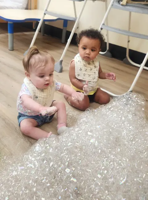 117 Infant Bubble Sensory Play
