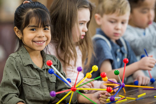 Children building projects